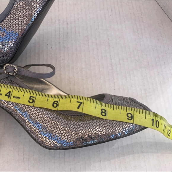 Naturalizer Silver Sequins Slingback Sandals - Picture 10 of 11